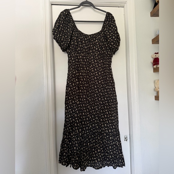 And Now This Black Floral Midi Dress - Plus Size 2X - Picture 3 of 10